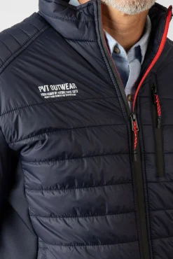 Privata Casacos-Casaco acolchoada com gola alta Azul