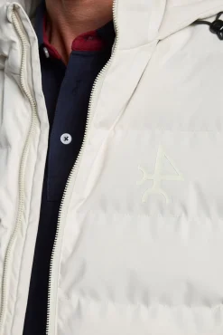 Valecuatro Casacos-Casaco acolchoada com relevo off-white Ecru