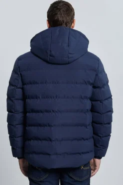 Valecuatro Casacos-Casaco acolchoada com relevo marinho Azul