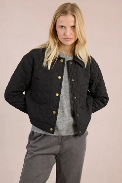 Molly Bracken Sobretudos-Casaco acolchoada floral Preto