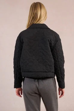 Molly Bracken Sobretudos-Casaco acolchoada floral Preto