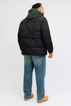 Jack & Jones PLUS Casacos-Casaco acolchoada masculina preto