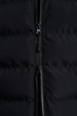 Valecuatro Casacos-Casaco acolchoada preta com relevo Preto