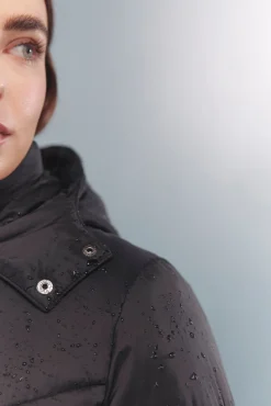 Springfield Sobretudos|Casacos-Casaco acolchoada Sorona Aura com capuz preto