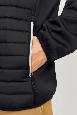 Jack & Jones Casacos-Casaco acolchoado de gola alta preto