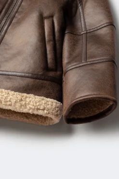 Springfield Kids Casacos|Sobretudos-Casaco aviador infantil cru