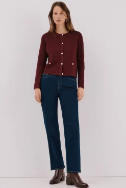 Cortefiel Camisolas-Casaco básico de malha Granada