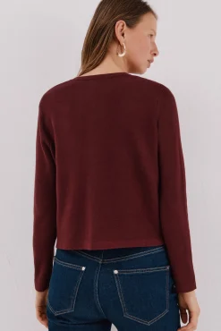 Cortefiel Camisolas-Casaco básico de malha Granada