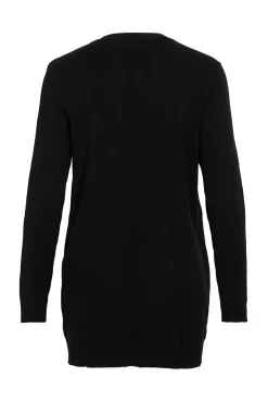 Vila Camisolas-Casaco cardigan de malha Preto