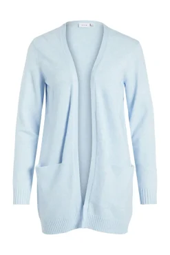 Vila Camisolas-Casaco cardigan de malha Azul
