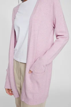 Vila Camisolas-Casaco cardigan de malha Roxo
