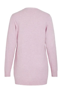 Vila Camisolas-Casaco cardigan de malha Roxo