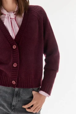 TFP by Tamara Falcó Sobretudos-Casaco com botões de pico Bordeaux