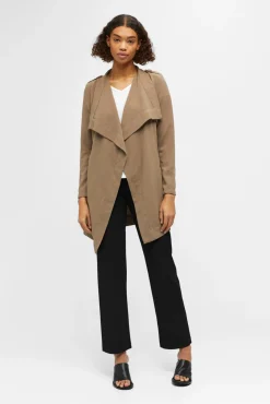 Object Sobretudos-Casaco com cinto Castanho