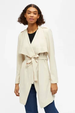 Object Sobretudos-Casaco com cinto Tostado