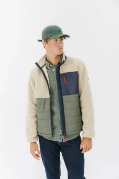 elPulpo Casacos-Casaco combinada de nylon e borrego Tostado