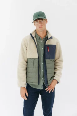 elPulpo Casacos-Casaco combinada de nylon e borrego Tostado