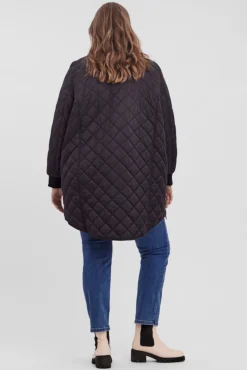 Vero Moda Curve Sobretudos|Casacos-Casaco comprido Curve Preto