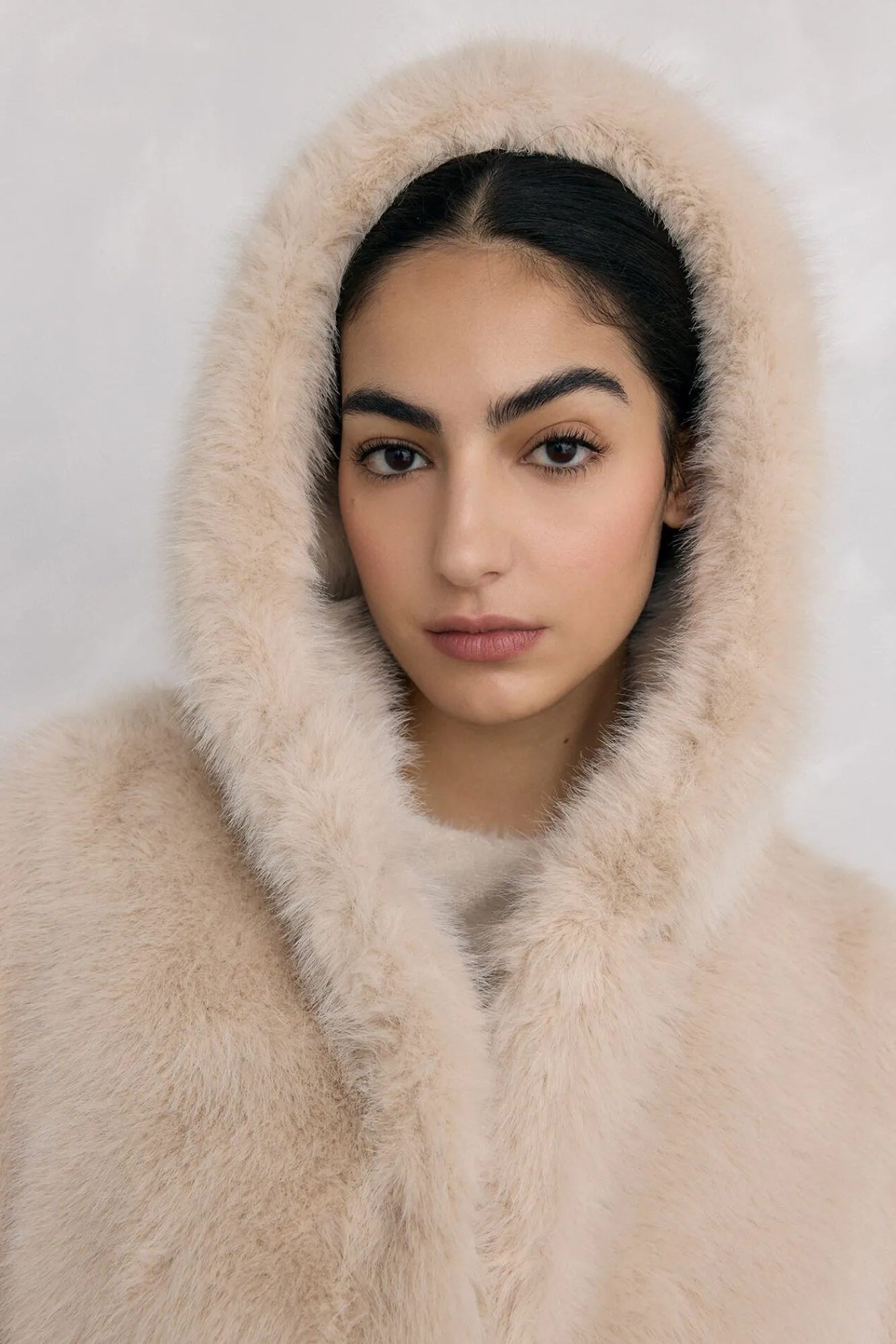 Pedro del Hierro Casacos-Casaco comprido de pele sintética Beige