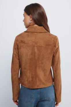 Springfield Sobretudos-Casaco curta de camurça com botões cru