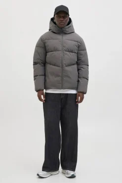 Jack & Jones Casacos-Casaco curta puffer cinzento