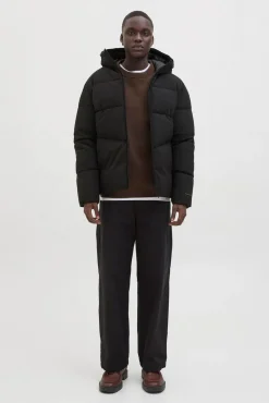 Jack & Jones Casacos-Casaco curta puffer preto