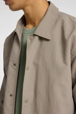 Selected Casacos-Casaco curto com gola confeccionado com materiais reciclados Tostado