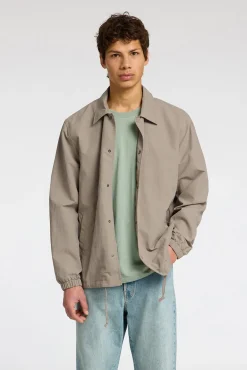 Selected Casacos-Casaco curto com gola confeccionado com materiais reciclados Tostado