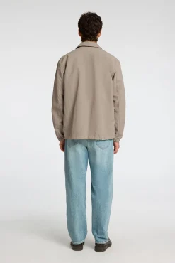 Selected Casacos-Casaco curto com gola confeccionado com materiais reciclados Tostado