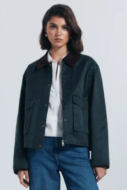 Springfield Sobretudos-Casaco curto encerado Caqui escuro