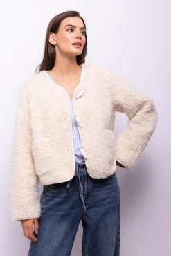 Object Sobretudos-Casaco de borrego sintética Branco