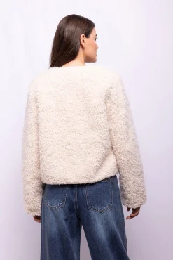 Object Sobretudos-Casaco de borrego sintética Branco