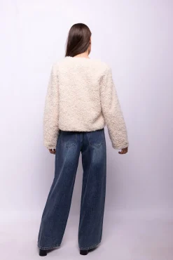 Object Sobretudos-Casaco de borrego sintética Branco