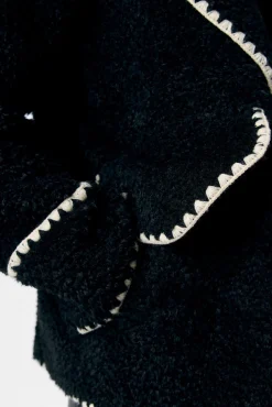 Object Sobretudos-Casaco de borrego sintética Preto