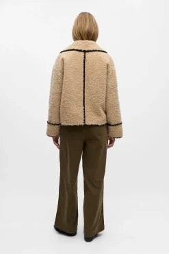 Object Sobretudos-Casaco de borrego sintética Tostado