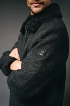 OOTO Casacos-Casaco de lã borrego Cinzento