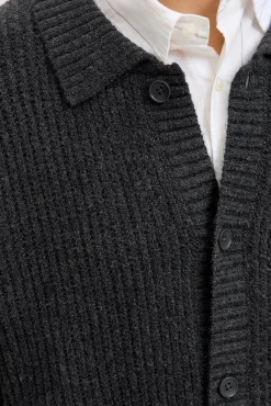 Jack & Jones Camisolas-Casaco de malha cinzento