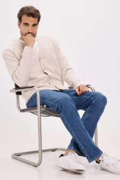 Jack & Jones Camisolas-Casaco de malha básico de malha liso Tostado