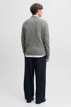 Jack & Jones Camisolas-Casaco de malha básico de malha liso Cinzento