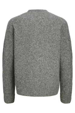 Jack & Jones Camisolas-Casaco de malha básico de malha liso Cinzento