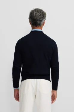 Silbon Camisolas-Casaco de malha clássico Azul