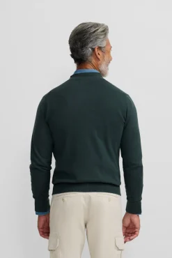 Silbon Camisolas-Casaco de malha clássico Verde