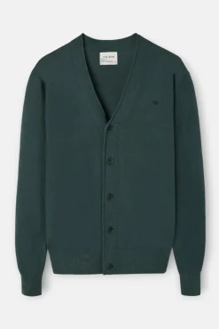 Silbon Camisolas-Casaco de malha clássico Verde