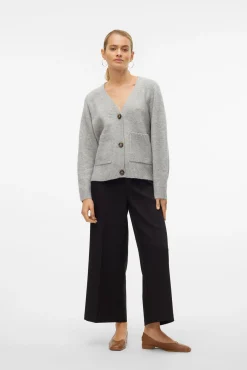 Vero Moda Camisolas-Casaco de malha com bolsos Cinzento