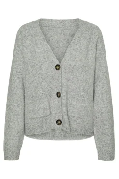 Vero Moda Camisolas-Casaco de malha com bolsos Cinzento