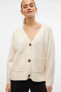 Vero Moda Camisolas-Casaco de malha com bolsos Tostado