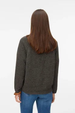 Vero Moda Camisolas-Casaco de malha com bolsos Castanho