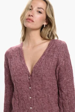 Vero Moda Camisolas-Casaco de malha com botões de pérola Subiu