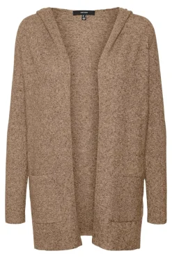 Vero Moda Curve Camisolas-Casaco de malha com capuz tamanho grande Castanho