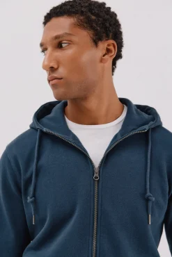 Cortefiel Camisolas-Casaco de malha com capuz Azul